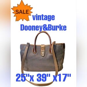 Genuine Vintage Dooney & Bourke Blue and Brown Briefcase 25"x39"x17"